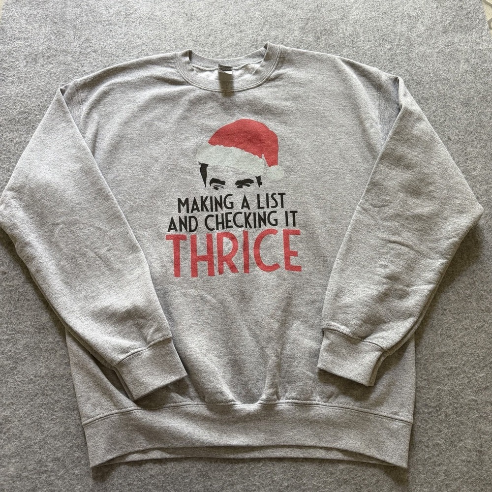 Schitt's Creek Women's Crewneck Sweatshirt Christmas Thrice Heather Gray Size M